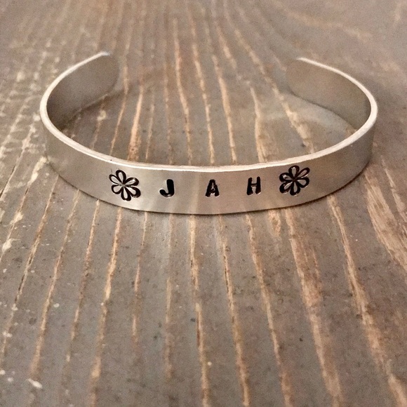 handmade Jewelry - Hand stamped adjustable metal cuff bracelet handmade Jewelry - Hand stamped adjustable metal cuff bracelet
